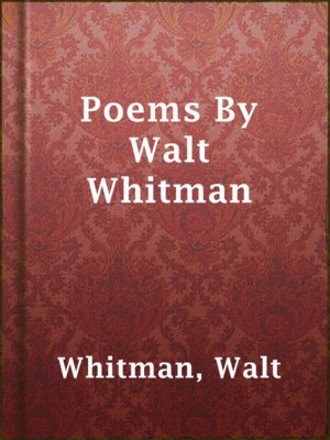 cover image of Poems By Walt Whitman